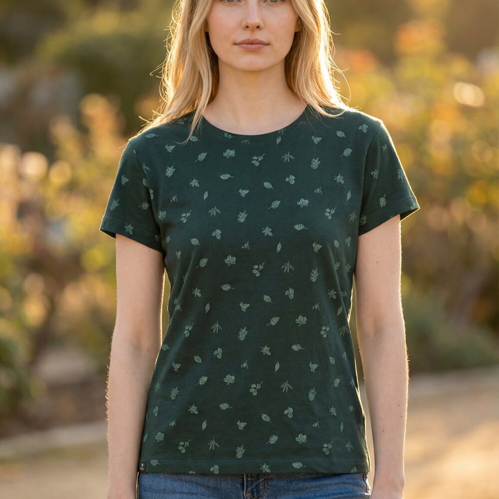 W's Leaves Leaf AOP Pattern Crusher-LITE Easy Tee